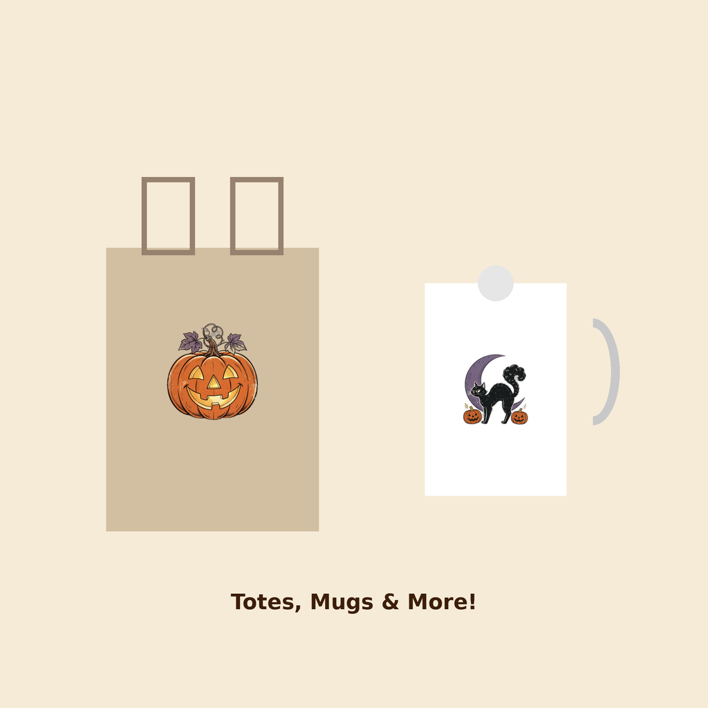 Retro Vintage Halloween PNG Bundle – 20 Designs