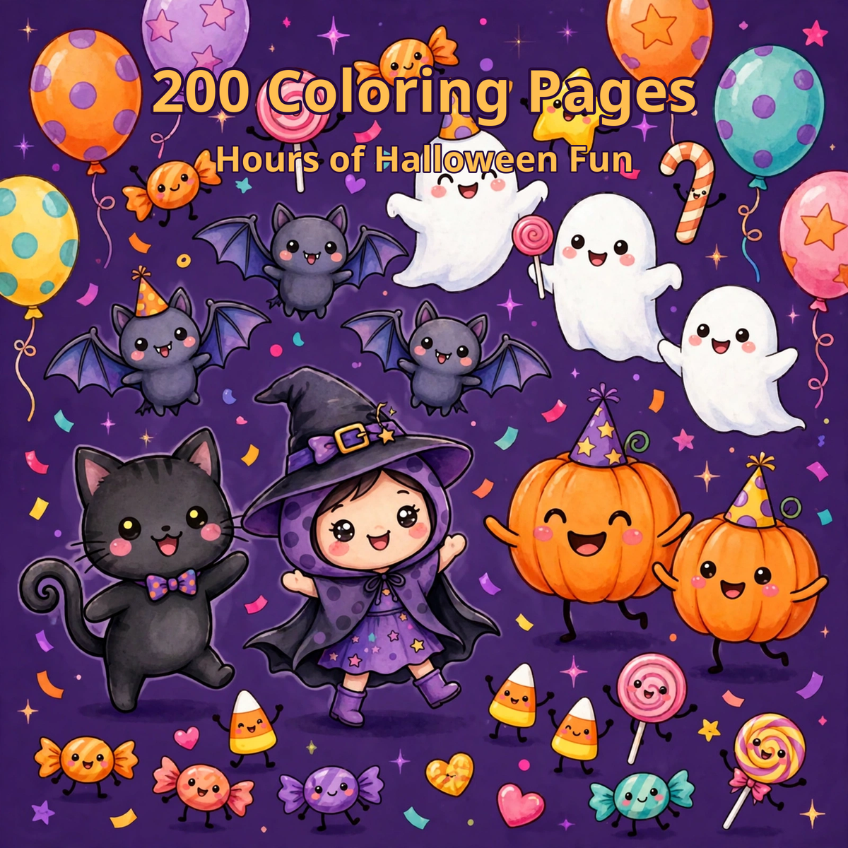 Spooky Mega Bundle — 200 Halloween Coloring Pages + 2 Free Bonuses